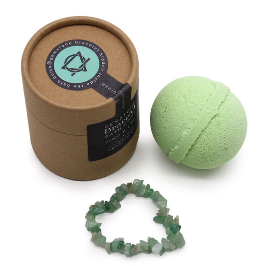 Bomba de Baño + Pulsera de Gemas de Aventurina Verde