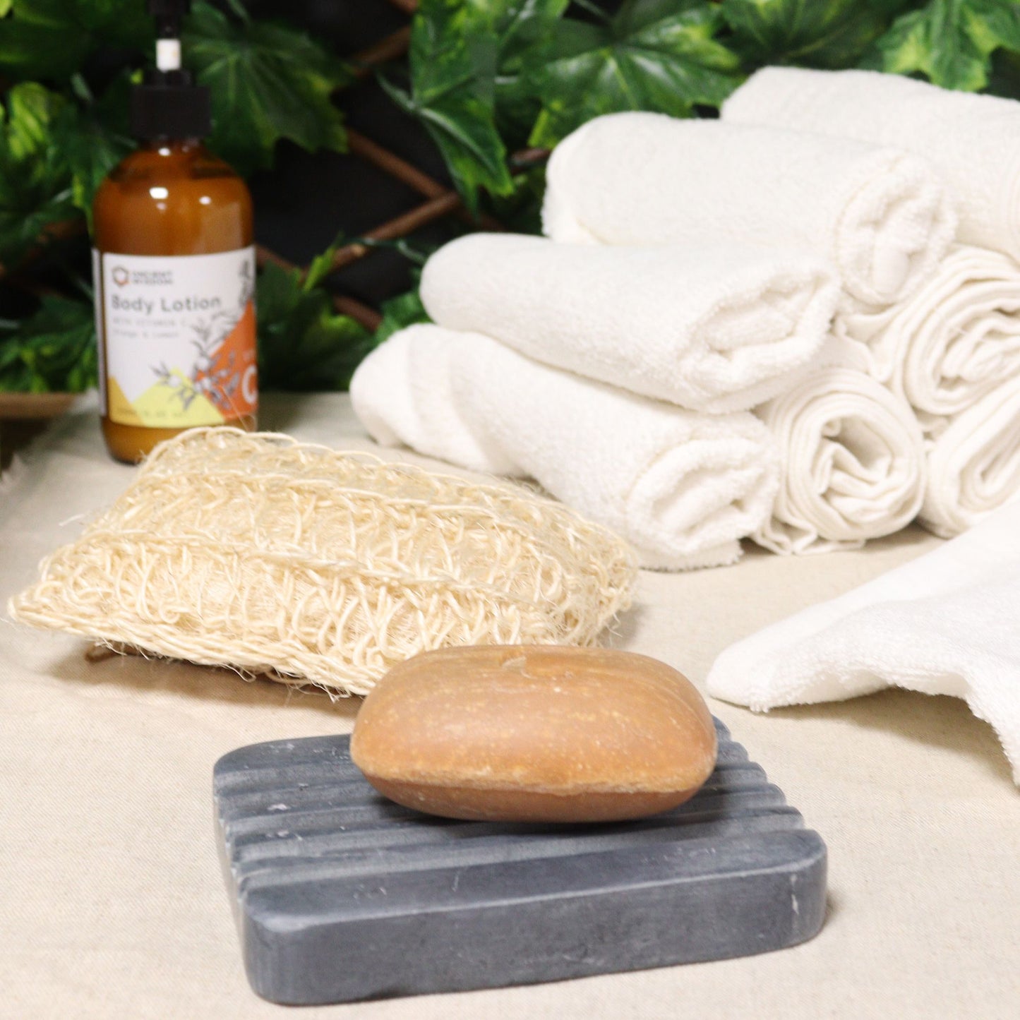 Jabonera de Esteatita Gris  - Estrías Profundas