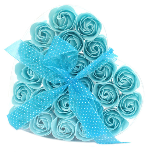 Set de 24 Flores de Jabón - Rosas Azul